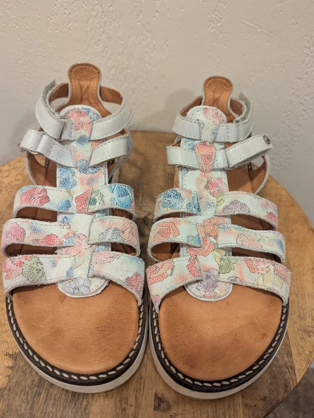 Froddo Girls Floral Multicolor Gladiator Sandals (SIZE 33/1.5-2)